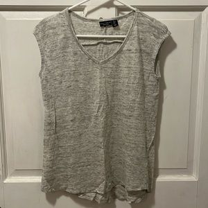 Willi Smith Gray Linen Tank